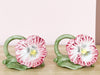 Set of Eight Fitz and Floyd Pansy Napkin Rings