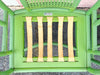 Set of Four Green Ficks Reed Rattan and Cane Chairs