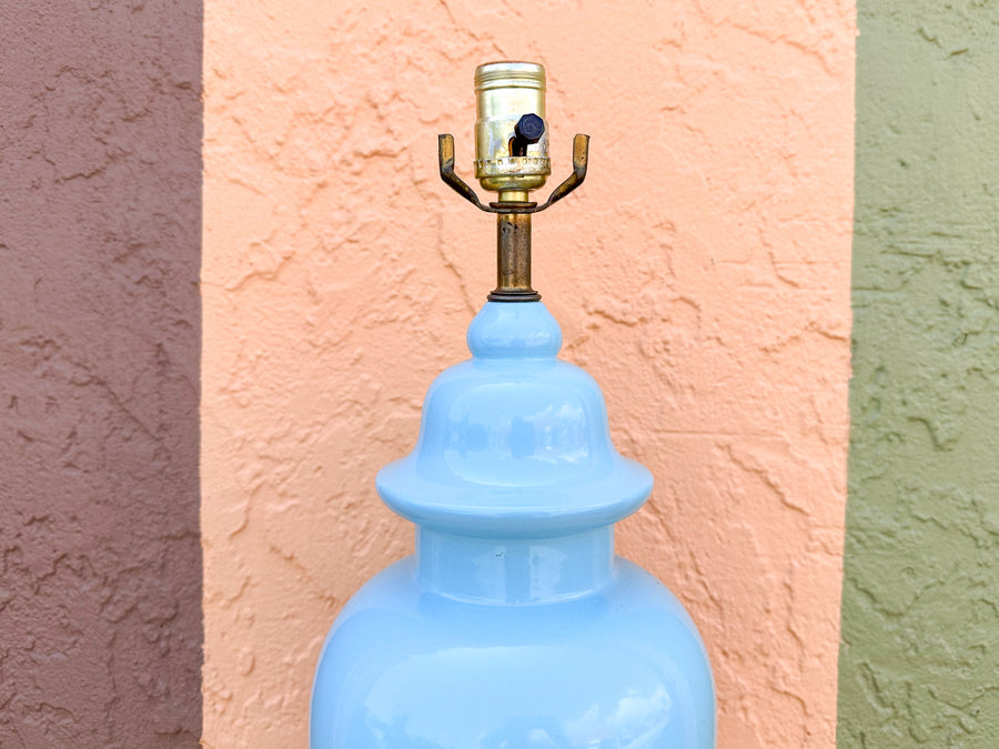 Baby Blue Ginger Jar Lamp