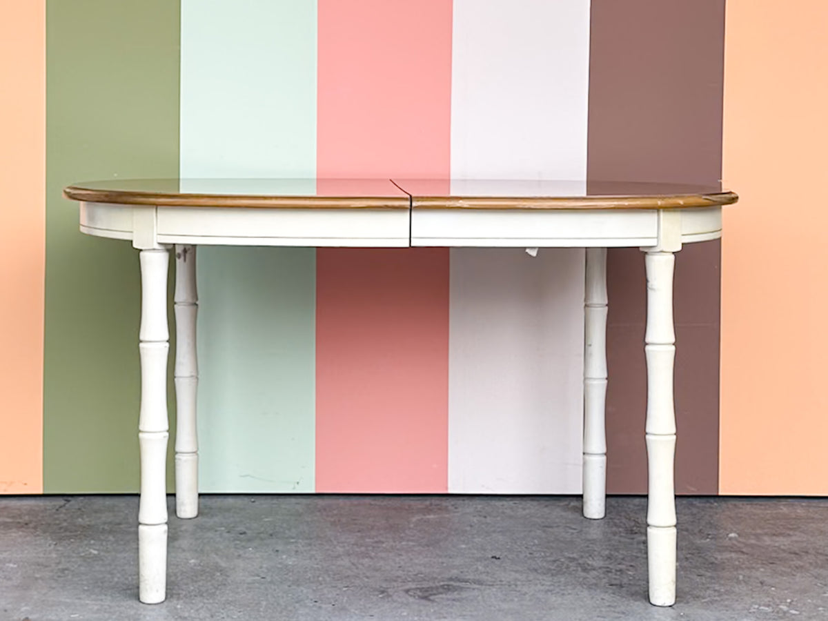 Faux Bamboo Dining Table with Leaf