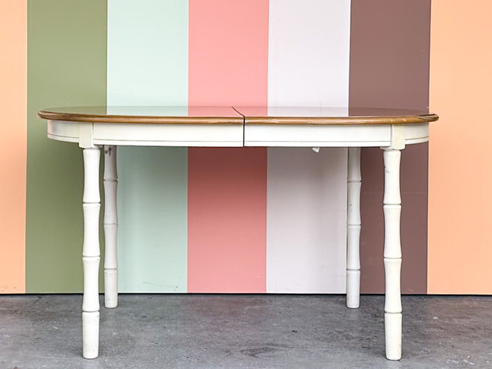 Faux Bamboo Dining Table with Leaf