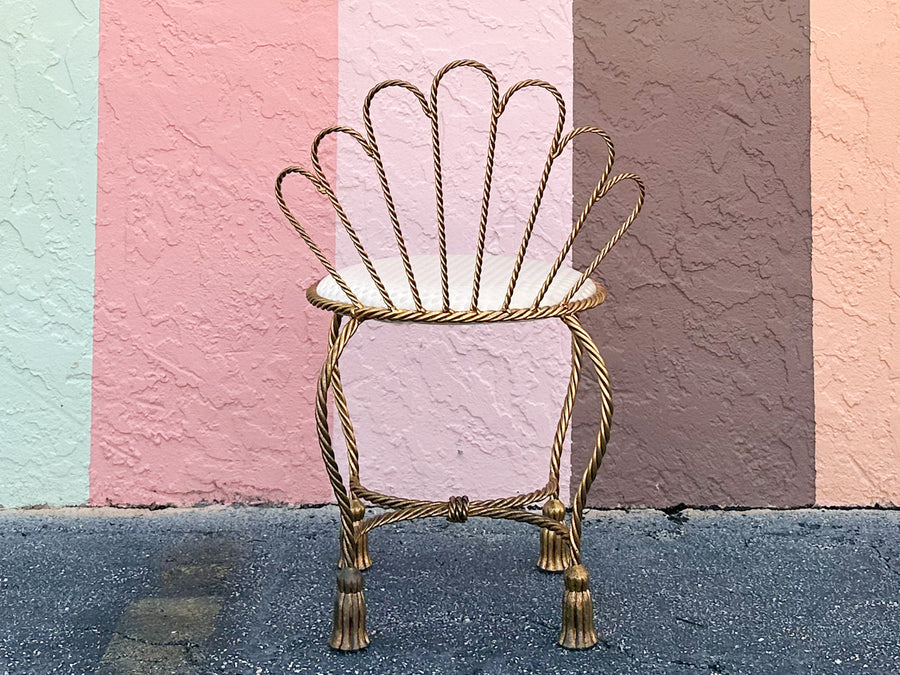 Regency Style Tassel Vanity Chair