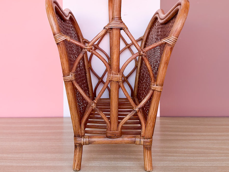 Rattan and Cane Magazine Rack
