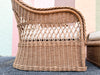 Braided Rattan Lounge Chair and Ottoman