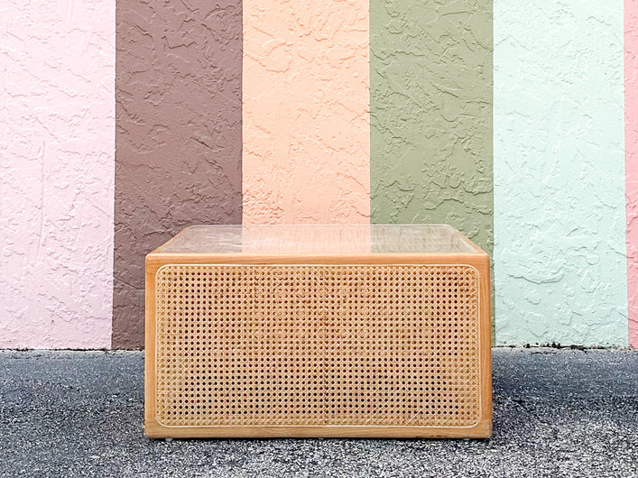 Square Cane Coffee Table