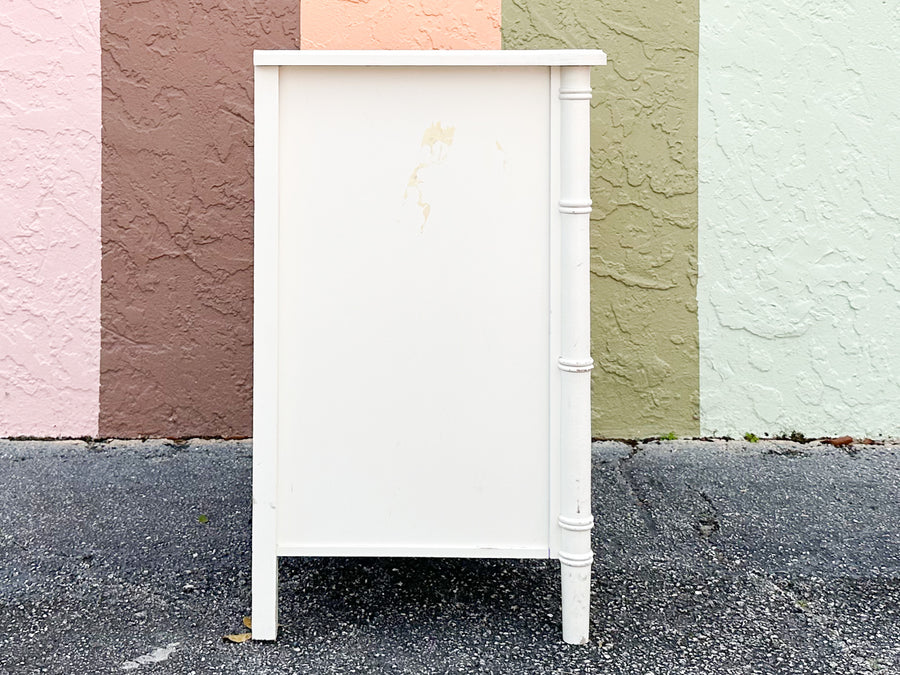 Oversized Faux Bamboo Nightstand