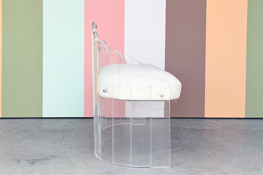 Winged Lucite Bench