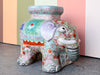 Chinoiserie Chic Colorful Ceramic Elephant Garden Seat