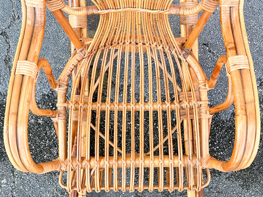 Old Florida Rattan Rocking Chair