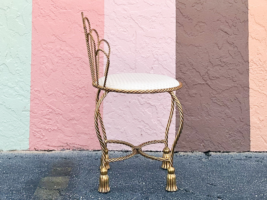 Regency Style Tassel Vanity Chair