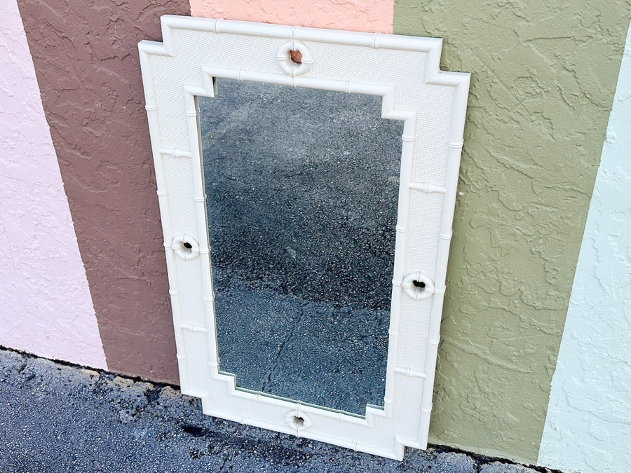 Palm Beach Style Faux Bamboo Mirror