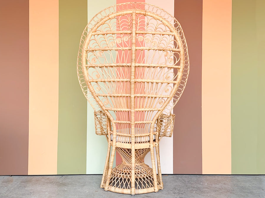 Fiddlehead Natural Rattan Peacock Chair