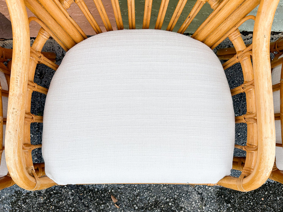 Set of Four Coastal Balloon Back Dining Chairs