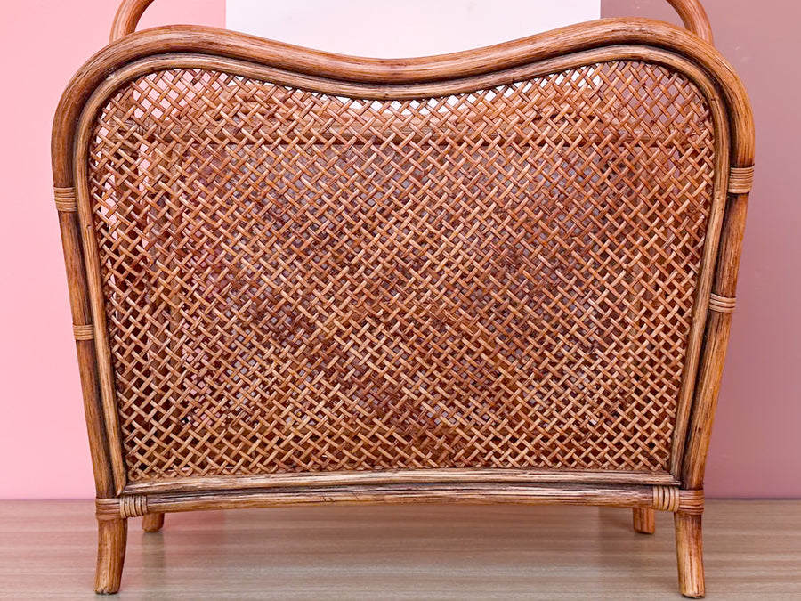 Rattan and Cane Magazine Rack