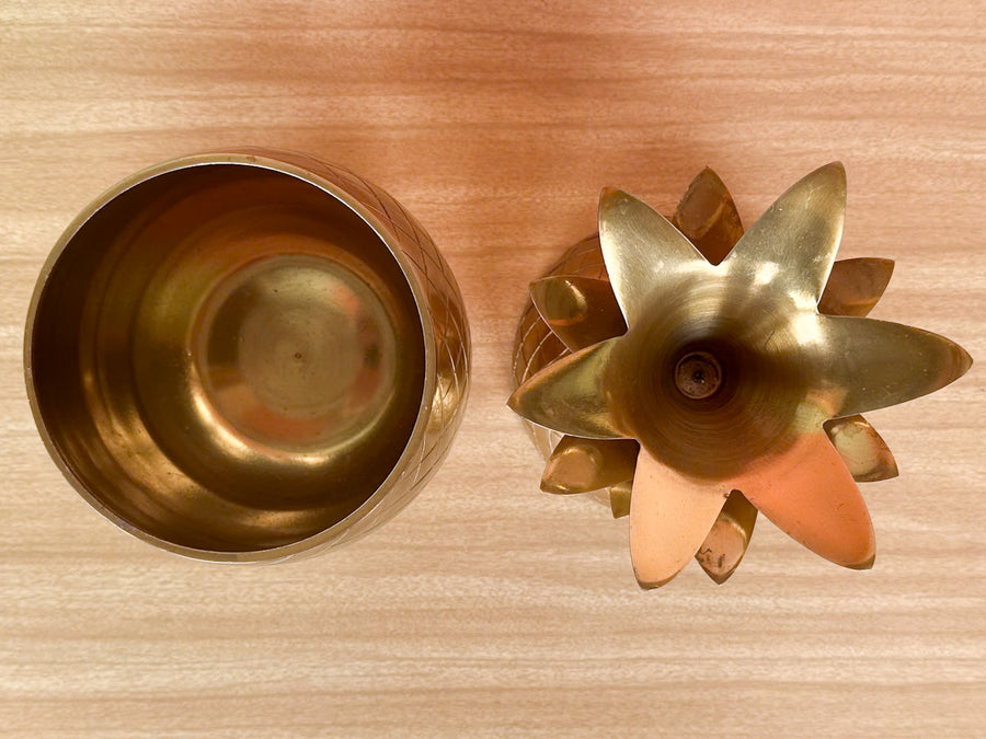 Brass Pineapple Ice Bucket