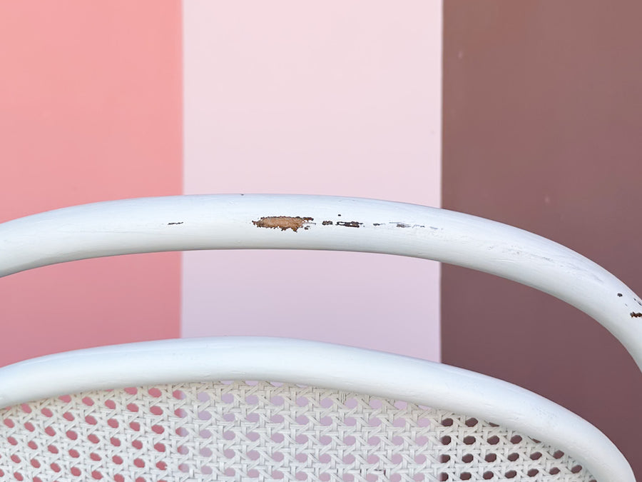 Rattan and Cane Sweetheart Bench