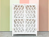 Painted Chippendale Rattan Cabinet