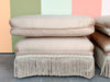 Pair of Blush Bullion Fringe Ottomans