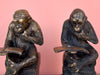 Brass Reading Monkey Bookends