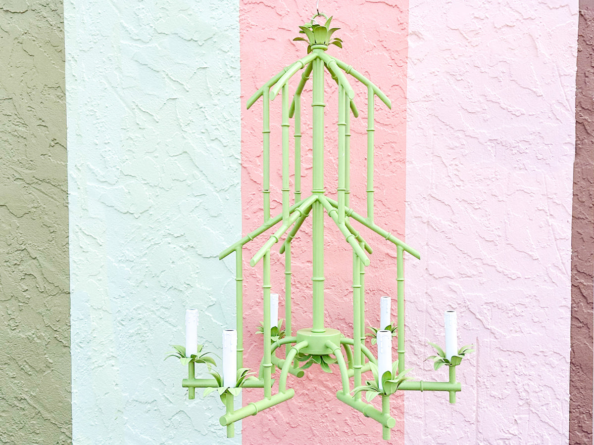 Key Lime Green Pagoda Chandelier