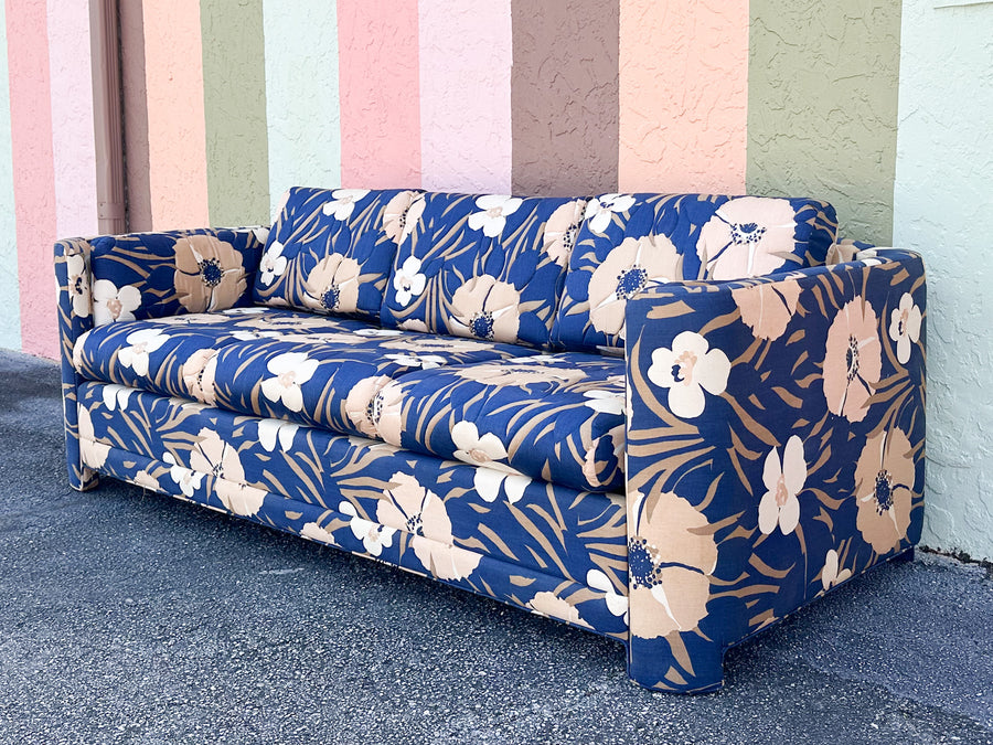 Fab Floral Upholstered Sleeper Sofa