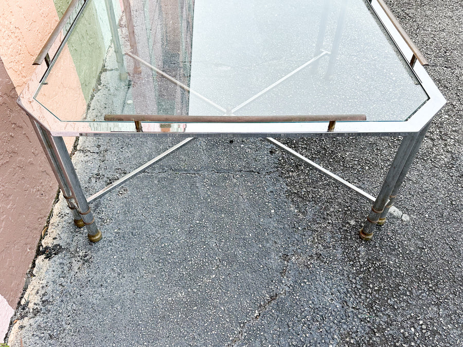Metal Faux Bamboo Coffee Table