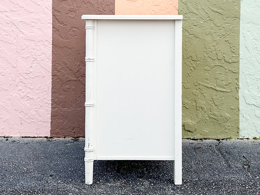 Oversized Faux Bamboo Nightstand