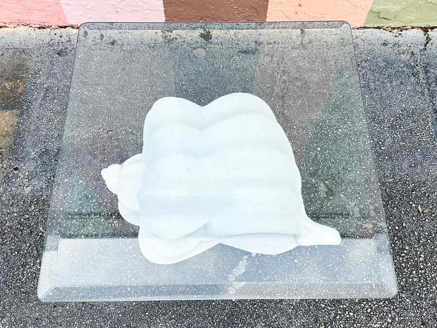 Plaster Conch Shell Coffee Table