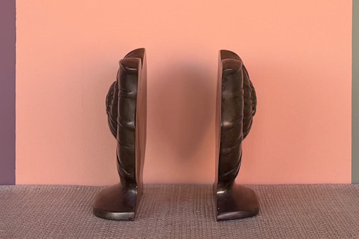Brass Nautilus Book Ends