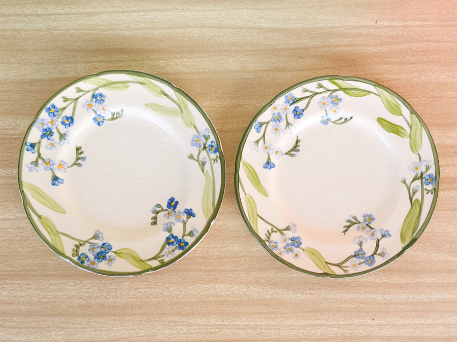 Set of Eight Franciscan Forget Me Not Salad Plates
