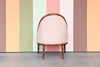 Upholstered Faux Bamboo Barrel Chair