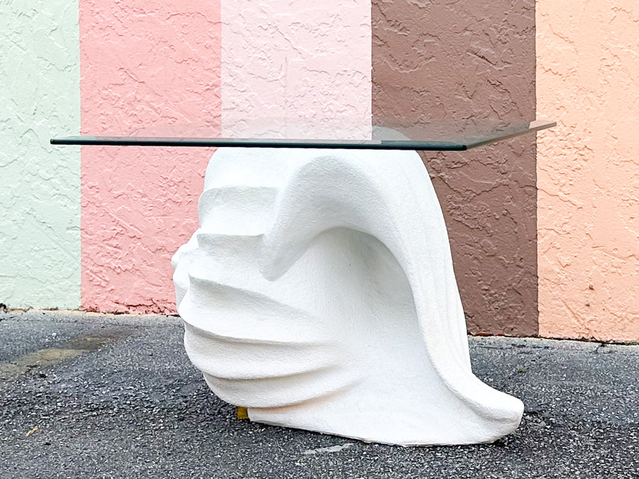 Plaster Conch Shell Coffee Table