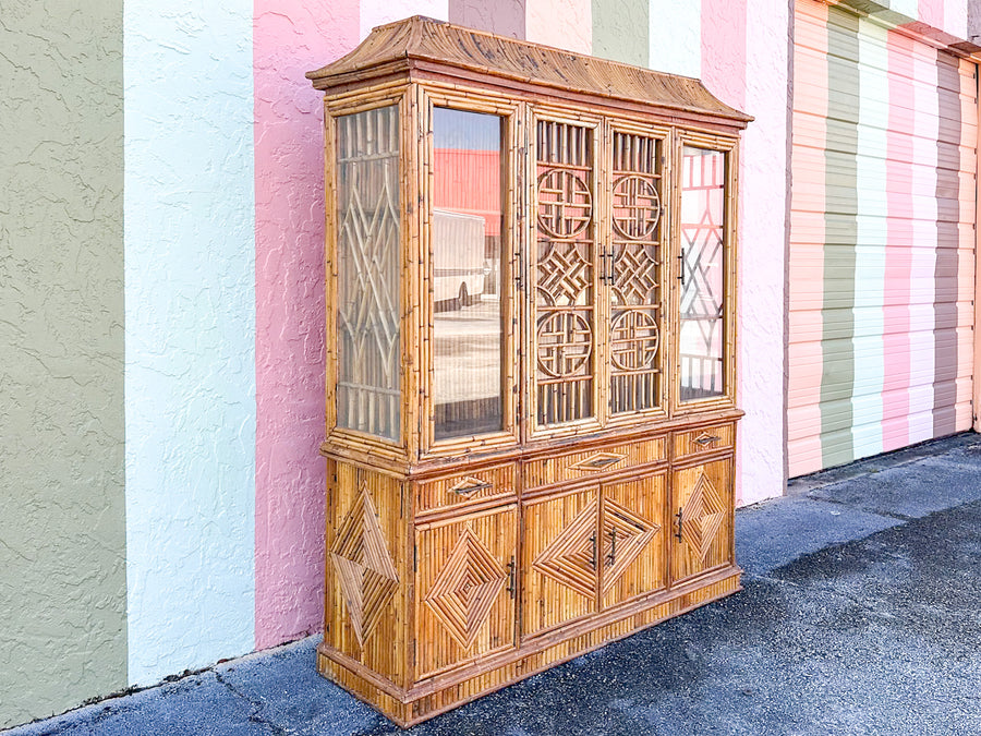 Island Chic Bamboo Pagoda Cabinet
