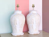 Pair of Plaster Palm Leaf Lamps