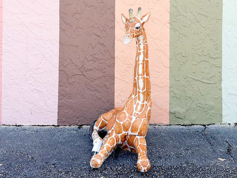 Charming Italian Terracotta Giraffe