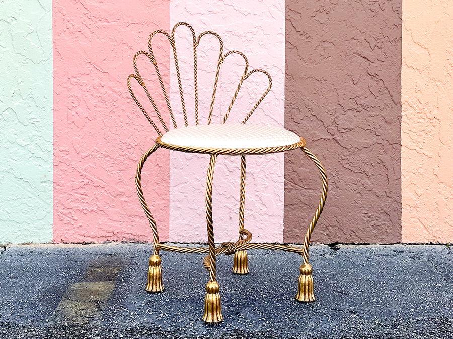 Regency Style Tassel Vanity Chair