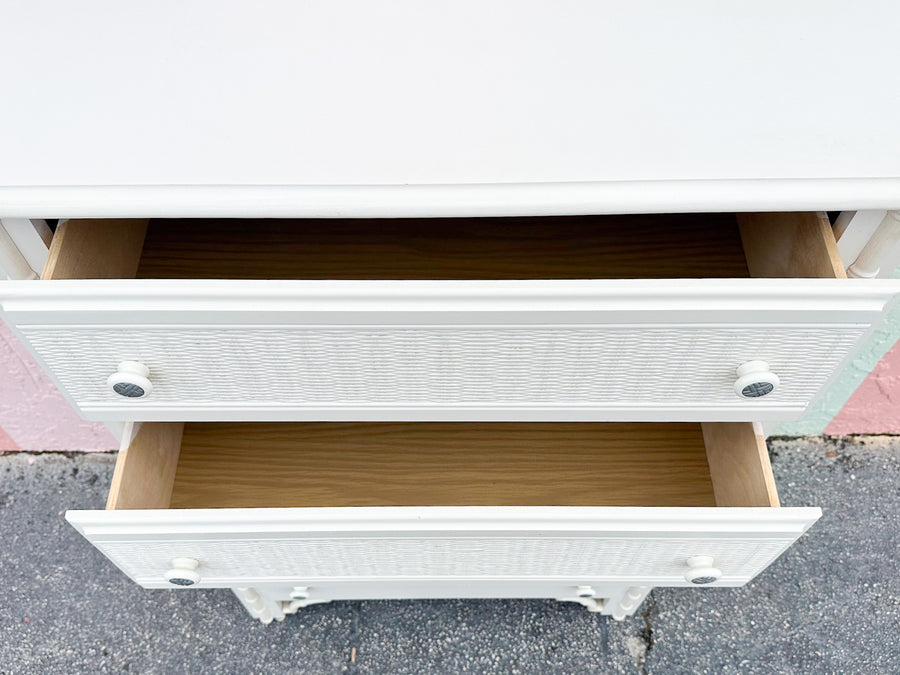 Palm Beach Style Faux Bamboo Tall Chest
