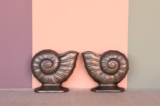 Brass Nautilus Book Ends