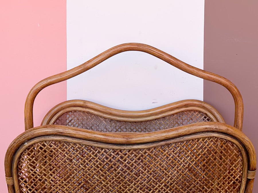 Rattan and Cane Magazine Rack