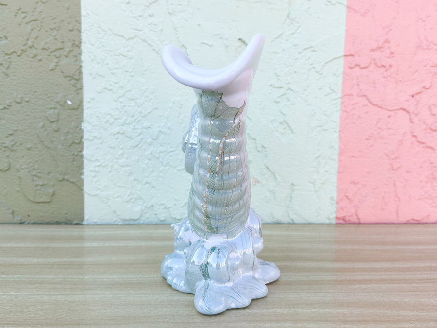 Pair of Seafoam Haeger Shell Vases