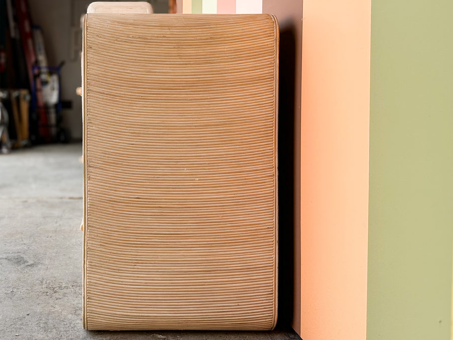 Coastal Cool Pencil Reed Rattan Dresser