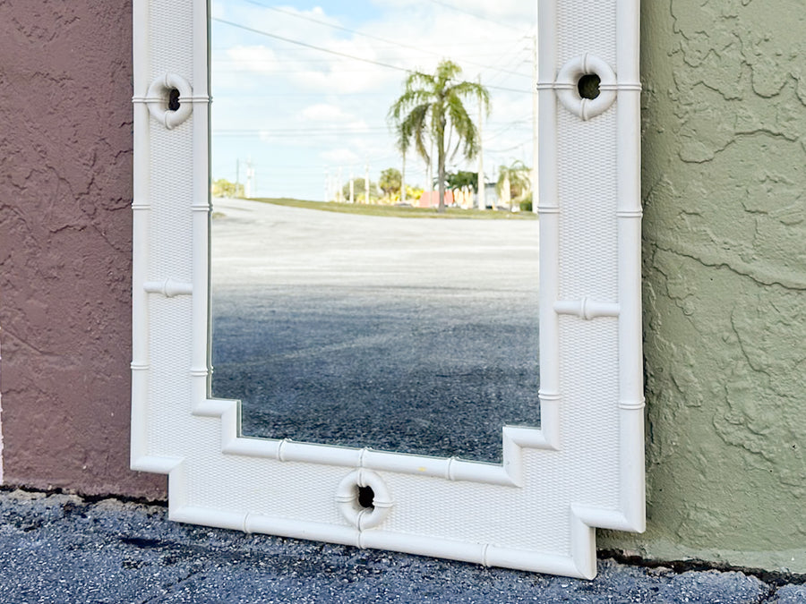 Palm Beach Style Faux Bamboo Mirror