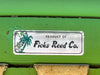 Set of Four Green Ficks Reed Rattan and Cane Chairs