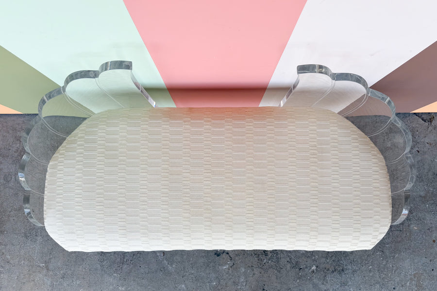 Winged Lucite Bench