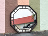 Large Faux Bamboo Octagon MIrror