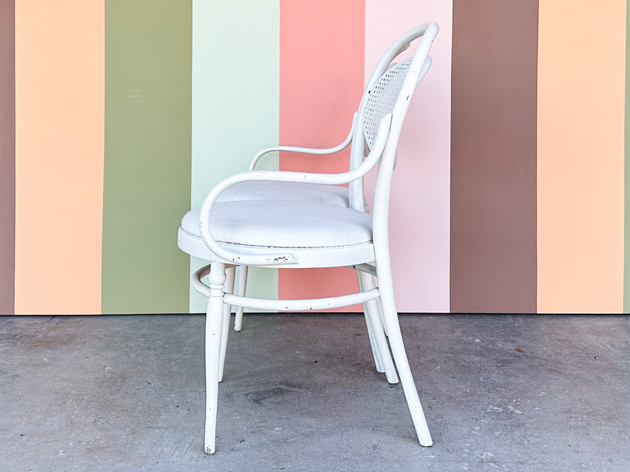 Rattan and Cane Sweetheart Bench
