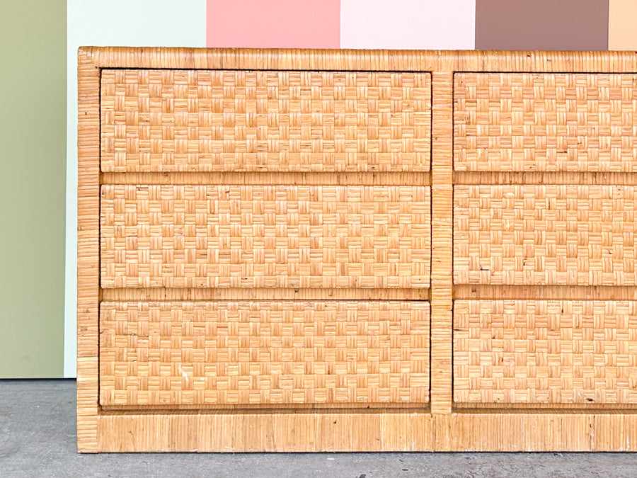 Coastal Rattan Wrapped Dresser