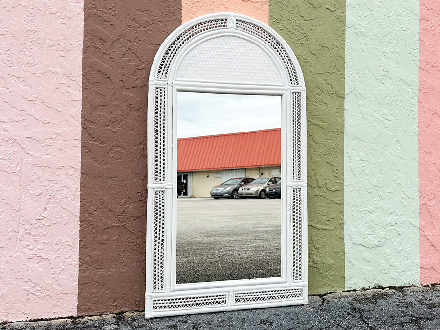 Coastal Cool Rattan Arch Mirror