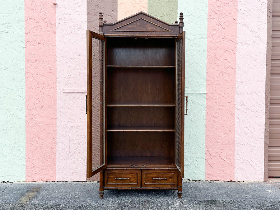 Handsome Faux Bamboo Cabinet