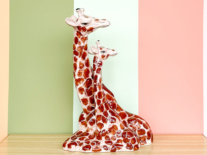 Sweet Ceramic Giraffe Family